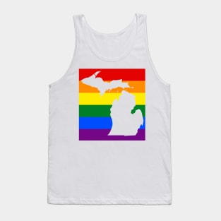 LGBTQ+ Michigan Pride Flag Tank Top